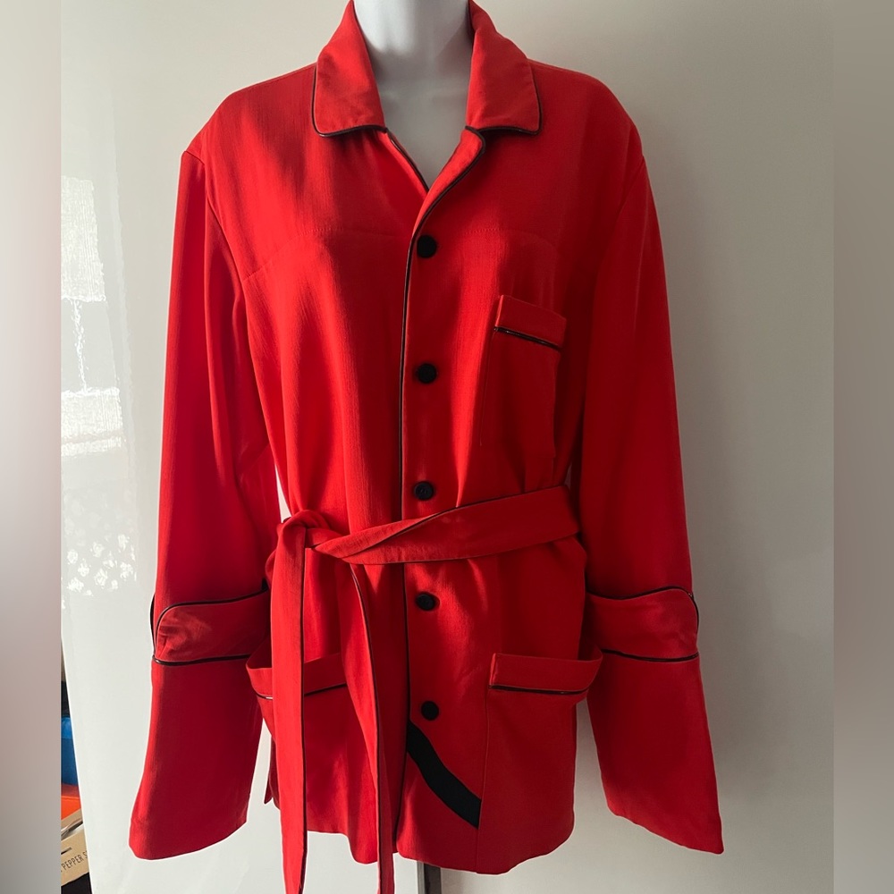 22/4 Made in R.E.A. Hommes Femmes red custom designer coat Christmas holiday